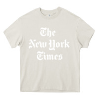 Cream new york times Heavy Core Tee - DesigneFamous