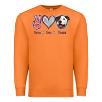 Carrot Peace Love Pitties Premium Sweatshirt - Jasminsmagicworld