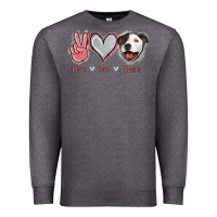 Charcoal Heather Peace Love Pitties Premium Sweatshirt - Jasminsmagicworld