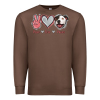 Chestnut Peace Love Pitties Premium Sweatshirt - Jasminsmagicworld