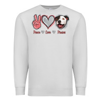 Dove Grey Peace Love Pitties Premium Sweatshirt - Jasminsmagicworld