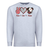 Heather Grey Peace Love Pitties Premium Sweatshirt - Jasminsmagicworld