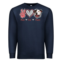 Navy Peace Love Pitties Premium Sweatshirt - Jasminsmagicworld