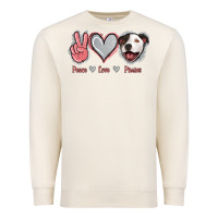 Sandshell Peace Love Pitties Premium Sweatshirt - Jasminsmagicworld