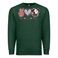 Sports Green Peace Love Pitties Premium Sweatshirt - Jasminsmagicworld