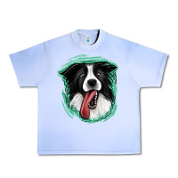 Grape Ice border collie Urban Heavy Tee - Jasminsmagicworld