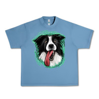 Pebble Blue border collie Urban Heavy Tee - Jasminsmagicworld