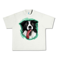 Pistachio border collie Urban Heavy Tee - Jasminsmagicworld