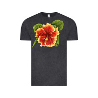 Vintage Black Hawaiian Hibiscus Flower Illustrations Vintage Tee - LillyAllenDesigns