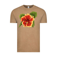 Vintage Coffee Hawaiian Hibiscus Flower Illustrations Vintage Tee - LillyAllenDesigns