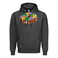 Charcoal Heather mardi gras king cake Zipper Hoodie - RanaPortraitStore