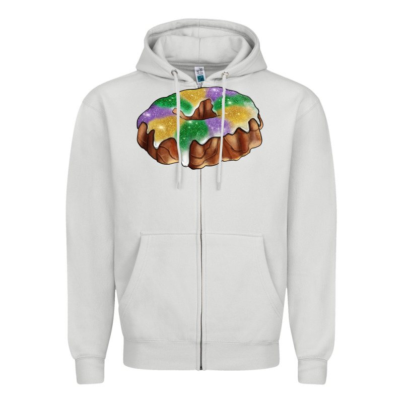 Mardi Gras King Cake Zipper Hoodie by RanaPortraitStore | Teevron