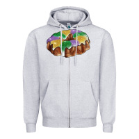 Heather Grey mardi gras king cake Zipper Hoodie - RanaPortraitStore