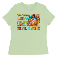 Thanksgiving Turkey Humor Ladies Tee | Teevron