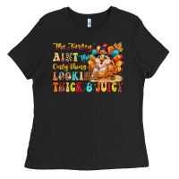 Black thanksgiving turkey humor Ladies Tee - CowhideDigitalArt
