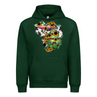 Forest Green Cowhide Michigan map Urban Hoodie - RanaPortraitStore