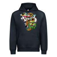 Navy Cowhide Michigan map Urban Hoodie - RanaPortraitStore