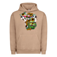 Pigment Burro Cowhide Michigan map Urban Hoodie - RanaPortraitStore
