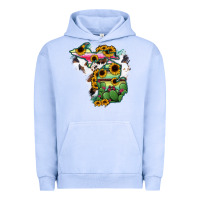 Pigment Grape Ice Cowhide Michigan map Urban Hoodie - RanaPortraitStore