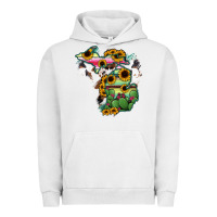 Pigment Lunar Rock Cowhide Michigan map Urban Hoodie - RanaPortraitStore
