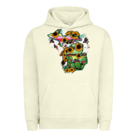 Pigment Pistachio Cowhide Michigan map Urban Hoodie - RanaPortraitStore