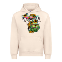 Sandshell Cowhide Michigan map Urban Hoodie - RanaPortraitStore