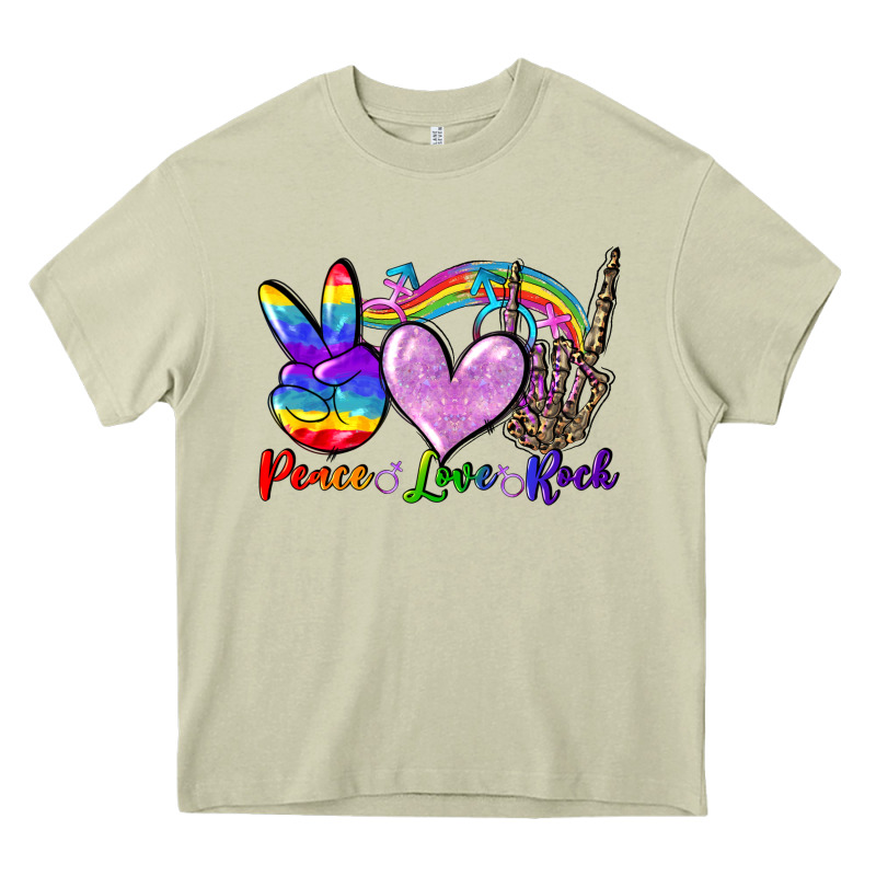 Peace Love Rock Heavy Core Tee by FaDigitalArtStudio | Teevron