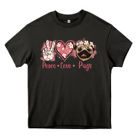 Asphalt Peace Love Pugs Heavy Core Tee - Jasminsmagicworld