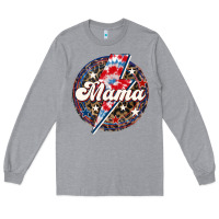 Heather Grey Western Mama Patriotic Long Sleeve Tee - LillyAllenDesigns