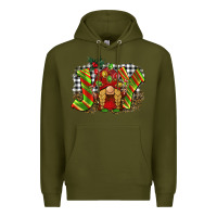 Army Green christmas joy gnome Premium Hoodie - BarkalooDesign