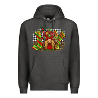 Charcoal Heather christmas joy gnome Premium Hoodie - BarkalooDesign