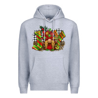 Heather Grey christmas joy gnome Premium Hoodie - BarkalooDesign