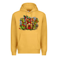 Mustard christmas joy gnome Premium Hoodie - BarkalooDesign