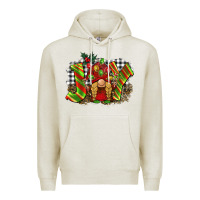 Oatmeal Heather christmas joy gnome Premium Hoodie - BarkalooDesign