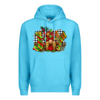 Ocean Blue christmas joy gnome Premium Hoodie - BarkalooDesign
