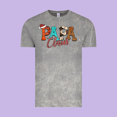 Papa Claus Vintage Tee Designed By Cowhidedigitalart