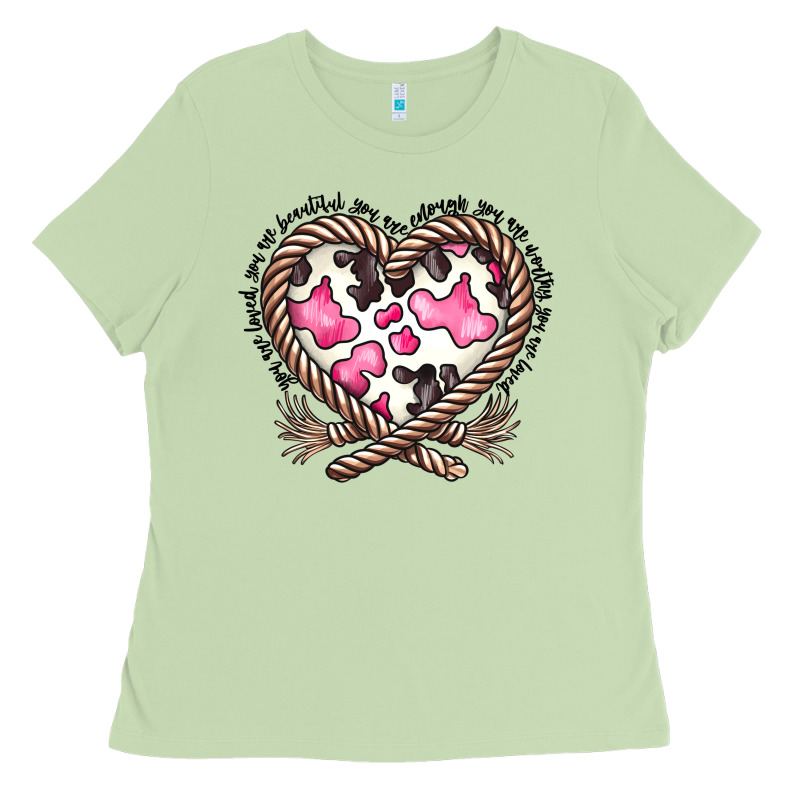 Western Cowhide Heart Ladies Tee by CowhideDigitalArt | Teevron