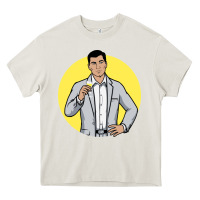 Cream sterling archer Heavy Core Tee - DesigneFamous