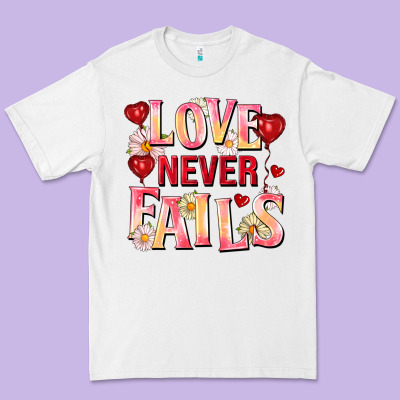 Love Never Fails Premium Tee Designed By Fadigitalartstudio