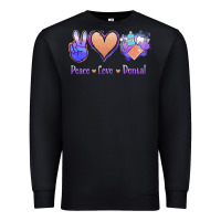 Black Peace Love Dental Premium Sweatshirt - Jasminsmagicworld