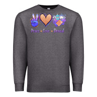 Charcoal Heather Peace Love Dental Premium Sweatshirt - Jasminsmagicworld