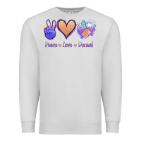 Dove Grey Peace Love Dental Premium Sweatshirt - Jasminsmagicworld