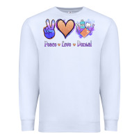 White Peace Love Dental Premium Sweatshirt - Jasminsmagicworld
