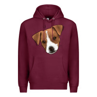Burgundy Jack Russel Premium Hoodie - Jasminsmagicworld