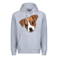 Heather Grey Jack Russel Premium Hoodie - Jasminsmagicworld