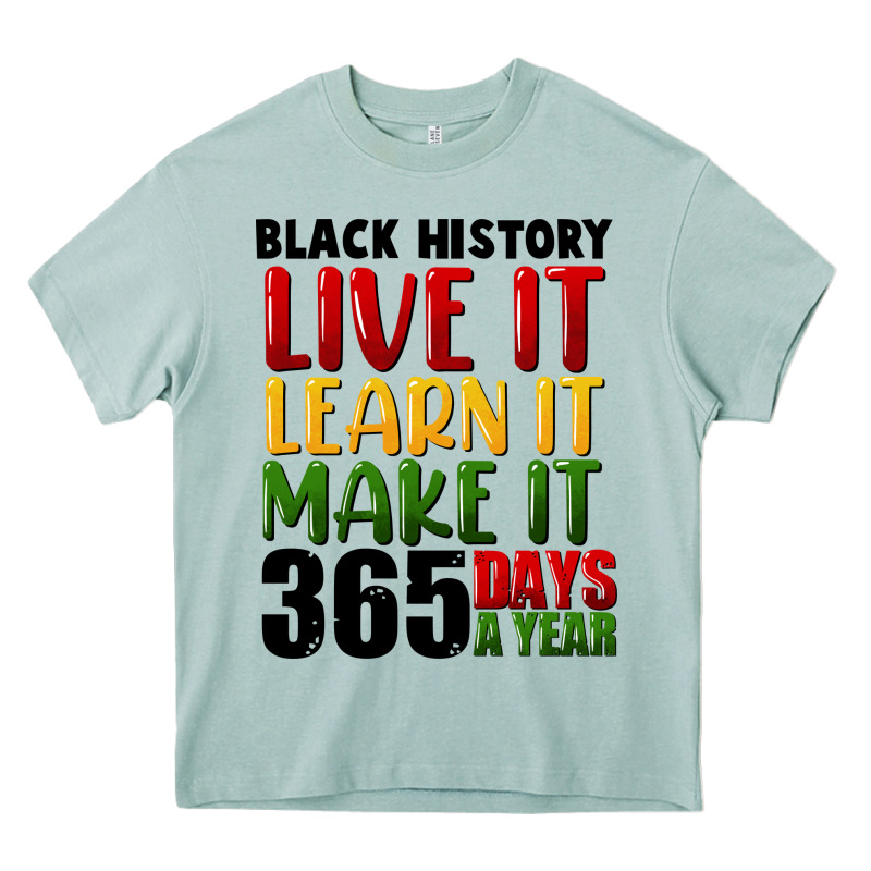 Black History Live It Heavy Core Tee by FaDigitalArtStudio | Teevron