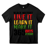 Black black history live it Heavy Core Tee - FaDigitalArtStudio