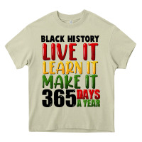 Mossy black history live it Heavy Core Tee - FaDigitalArtStudio