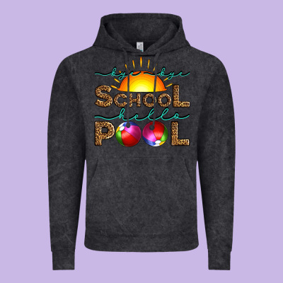 Bye Bye School Hello Pool Vintage Hoodie Designed By Artiststas