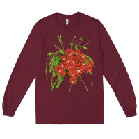 Burgundy Red Orchid Cactus Long Sleeve Tee - LillyAllenDesigns